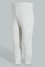 تنزيل الصورة على معرض الصور، Redtag-Light-Grey-Printed-Legging-Leggings-Infant-Girls-3 to 24 Months