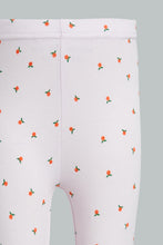 Load image into Gallery viewer, Redtag-Lilac-Printed-Legging-Leggings-Infant-Girls-3 to 24 Months