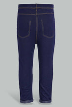 تنزيل الصورة على معرض الصور، Redtag-Darkwash-Knitted-Solid-Jegging-Jeggings-Infant-Girls-3 to 24 Months