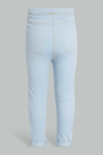 تنزيل الصورة على معرض الصور، Redtag-Lightwash-Knitted-Solid-Jegging-Jeggings-Infant-Girls-3 to 24 Months