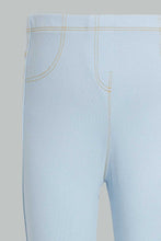 تنزيل الصورة على معرض الصور، Redtag-Lightwash-Knitted-Solid-Jegging-Jeggings-Infant-Girls-3 to 24 Months