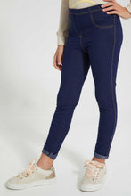 تنزيل الصورة على معرض الصور، Redtag-Indigo-Basic-Knit-Jegging-Jeggings-Girls-2 to 8 Years