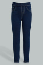 Load image into Gallery viewer, Redtag-Blue-Basic-Jegging-Colour:Darkwash,-Filter:Girls-(2-to-8-Yrs),-Girls-Jeggings,-New-In,-New-In-GIR,-Non-Sale,-PPE,-S22A,-Section:Kidswear-Girls-2 to 8 Years