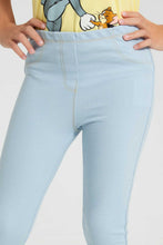 تنزيل الصورة على معرض الصور، Redtag-Lightwash-Basic-Knit-Jegging-Jeggings-Girls-2 to 8 Years