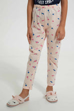 Load image into Gallery viewer, Redtag-Navy-Donut-Print-Basic-Nightsuit-Pyjama-Sets-Girls-2 to 8 Years