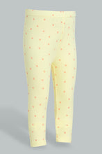 Load image into Gallery viewer, Redtag-Yellow-Printed-Legging-Leggings-Infant-Girls-3 to 24 Months