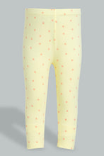 Load image into Gallery viewer, Redtag-Yellow-Printed-Legging-Leggings-Infant-Girls-3 to 24 Months
