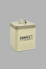 Redtag-Beige-Square-Coffee-Canister-Canisters-And-Jars-Home-Dining-