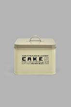 Load image into Gallery viewer, Redtag-Beige-Square-Cake-Canister-Canisters-And-Jars-Home-Dining-