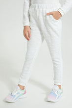 تنزيل الصورة على معرض الصور، Redtag-White-Heart-Jacquard-Jog-Suit-Jog-Sets-Girls-2 to 8 Years
