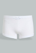 Load image into Gallery viewer, White And Blue Jacquard Boyleg Brief (Pack of 2)