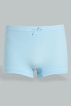 Load image into Gallery viewer, White And Blue Jacquard Boyleg Brief (Pack of 2)