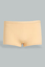 Load image into Gallery viewer, White And Beige Boyleg Brief (Pack of 2)