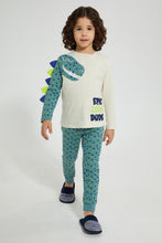 تنزيل الصورة على معرض الصور، Redtag-Navy-Monster-Pyjama-Set-Pyjama-Sets-Boys-2 to 8 Years