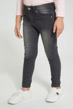 Load image into Gallery viewer, Redtag-Grey-Basic-5Pocket-Jean-Jeans-Slim-Fit-Girls-2 to 8 Years