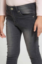 Load image into Gallery viewer, Redtag-Grey-Basic-5Pocket-Jean-Jeans-Slim-Fit-Girls-2 to 8 Years
