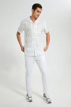 تنزيل الصورة على معرض الصور، Redtag-White-Printed-Shirt-Casual-Shirts-Men's-