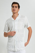 تنزيل الصورة على معرض الصور، Redtag-White-Printed-Shirt-Casual-Shirts-Men's-