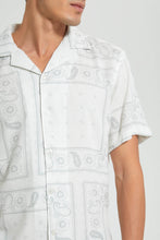 تنزيل الصورة على معرض الصور، Redtag-White-Printed-Shirt-Casual-Shirts-Men's-