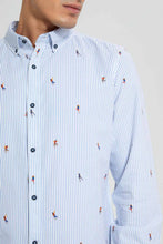 Load image into Gallery viewer, Redtag-White-Printed-Oxford-Shirt-Casual-Shirts-Men's-