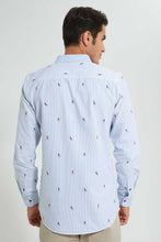 Load image into Gallery viewer, Redtag-White-Printed-Oxford-Shirt-Casual-Shirts-Men's-