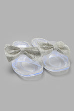 Load image into Gallery viewer, Redtag-Clear-Jelly-With-Diamante-Bow-Trim-Mules-Women's-