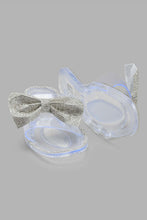 Load image into Gallery viewer, Redtag-Clear-Jelly-With-Diamante-Bow-Trim-Mules-Women's-