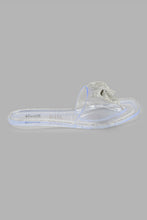 Load image into Gallery viewer, Redtag-Clear-Jelly-With-Diamante-Bow-Trim-Mules-Women's-