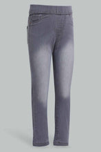 تنزيل الصورة على معرض الصور، Redtag-Grey-Basic-5-Pocket-Jegging-Jeggings-Girls-2 to 8 Years