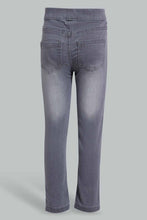 تنزيل الصورة على معرض الصور، Redtag-Grey-Basic-5-Pocket-Jegging-Jeggings-Girls-2 to 8 Years