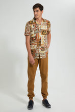 تنزيل الصورة على معرض الصور، Redtag-Beige-Printed-Shirt-Casual-Shirts-Men's-