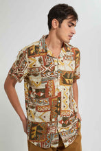تنزيل الصورة على معرض الصور، Redtag-Beige-Printed-Shirt-Casual-Shirts-Men's-