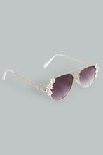 Load image into Gallery viewer, Redtag-Aviator-Floral-Embellished-Frame-Sunglasses-Aviator-Girls-