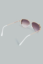 Load image into Gallery viewer, Redtag-Aviator-Floral-Embellished-Frame-Sunglasses-Aviator-Girls-