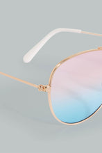 Load image into Gallery viewer, Redtag-Aviator-Floral-Embellished-Frame-Sunglasses-Aviator-Girls-