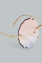 تنزيل الصورة على معرض الصور، Redtag-Gold-Round-Sunglasses-For-Girls-Colour:Gold,-Filter:Girls-Accessories,-GIR-Sunglasses,-New-In,-New-In-GIR-ACC,-Non-Sale,-S22A-Girls-