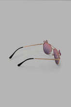 Load image into Gallery viewer, Redtag-Aviator-Bow-Embellished-Frame-Sunglasses-Aviator-Girls-