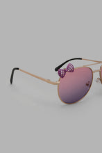 Load image into Gallery viewer, Redtag-Aviator-Bow-Embellished-Frame-Sunglasses-Aviator-Girls-