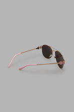 Load image into Gallery viewer, Redtag-Aviator-Floral-Embellished-Frame-Sunglasses-Aviator-Girls-
