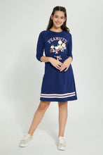 تنزيل الصورة على معرض الصور، Redtag-Navy-Peanuts-Dress-Dresses-Senior-Girls-9 to 14 Years