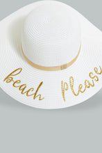 تنزيل الصورة على معرض الصور، Redtag-White-Printed-Embellished-Hat-Hats-Women-