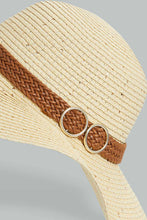 تنزيل الصورة على معرض الصور، Redtag-Beige-Metal-Hardware-Embellished-Hat-Hats-Women-