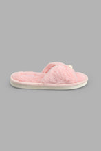 Load image into Gallery viewer, Redtag-Pale-Pink-Pearl-Trim-Slide-Colour:Pink,-Filter:Girls-Footwear-(5-to-14-Yrs),-GSR-Slippers,-New-In,-New-In-GSR-FOO,-Non-Sale,-S22B,-Section:Kidswear-Senior-Girls-5 to 14 Years
