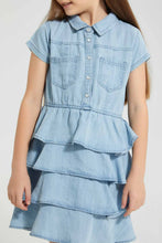 تنزيل الصورة على معرض الصور، Redtag-Denim-Shirt-Dress-Colour:Denim,-Filter:Girls-(2-to-8-Yrs),-Girls-Dresses,-New-In,-New-In-GIR,-Non-Sale,-S22B,-Section:Kidswear-Girls-2 to 8 Years