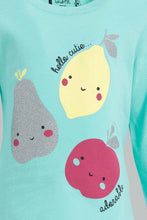 تنزيل الصورة على معرض الصور، Redtag-Mint-Printed-Long-Sleeve-Graphic-T-Shirt-All-Over-Prints-Infant-Girls-3 to 24 Months