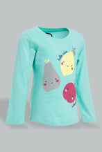 تنزيل الصورة على معرض الصور، Redtag-Mint-Printed-Long-Sleeve-Graphic-T-Shirt-All-Over-Prints-Infant-Girls-3 to 24 Months