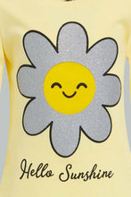 تنزيل الصورة على معرض الصور، Redtag-Yellow-Long-Sleeve-Graphic-T-Shirt-All-Over-Prints-Infant-Girls-3 to 24 Months