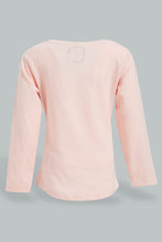 تنزيل الصورة على معرض الصور، Redtag-Pink-Long-Sleeve-Graphic-T-Shirt-All-Over-Prints-Infant-Girls-3 to 24 Months