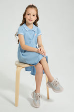 تنزيل الصورة على معرض الصور، Redtag-Blue-Polo-Collar-Dress-Colour:Blue,-Filter:Girls-(2-to-8-Yrs),-Girls-Dresses,-New-In,-New-In-GIR,-Non-Sale,-S22B,-Section:Kidswear-Girls-2 to 8 Years