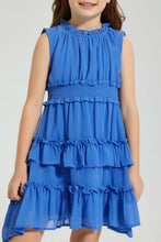تنزيل الصورة على معرض الصور، Redtag-Blue-Tiered-Dress-Colour:Blue,-Filter:Girls-(2-to-8-Yrs),-Girls-Dresses,-New-In,-New-In-GIR,-Non-Sale,-S22A,-Section:Kidswear-Girls-2 to 8 Years